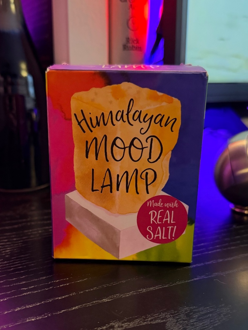 HIMALAYAN MOOD LAMP Made With Real Salt and Info Booklet